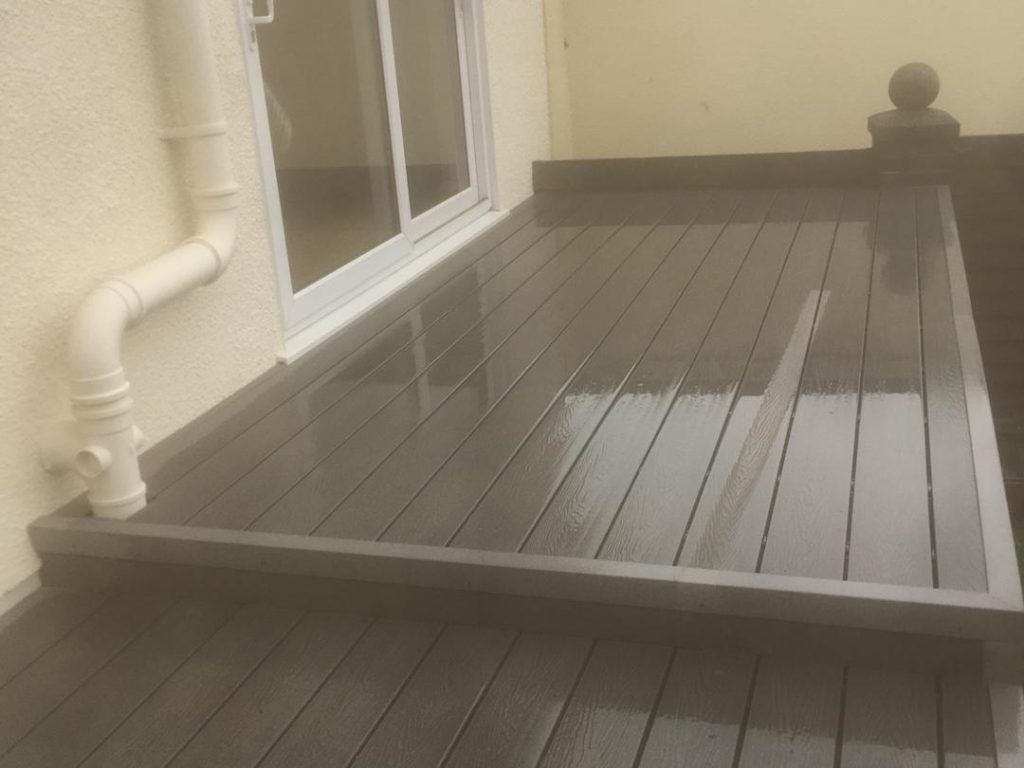 Dark Composite Decking Area