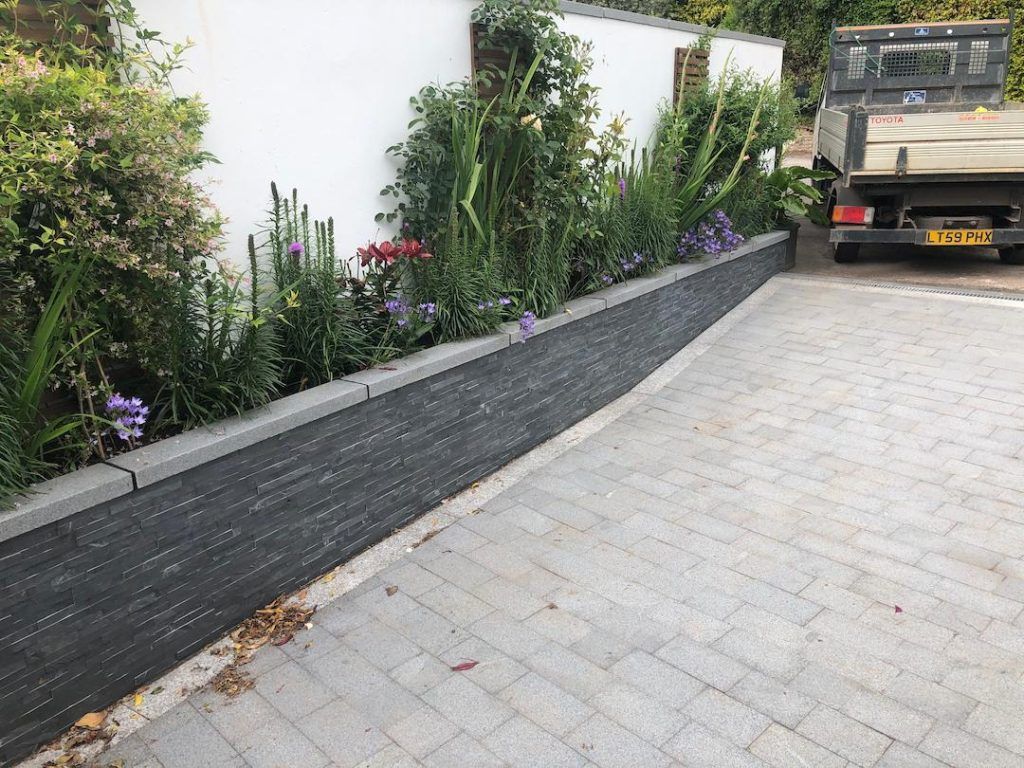 Flower Beds Alongside Driveway