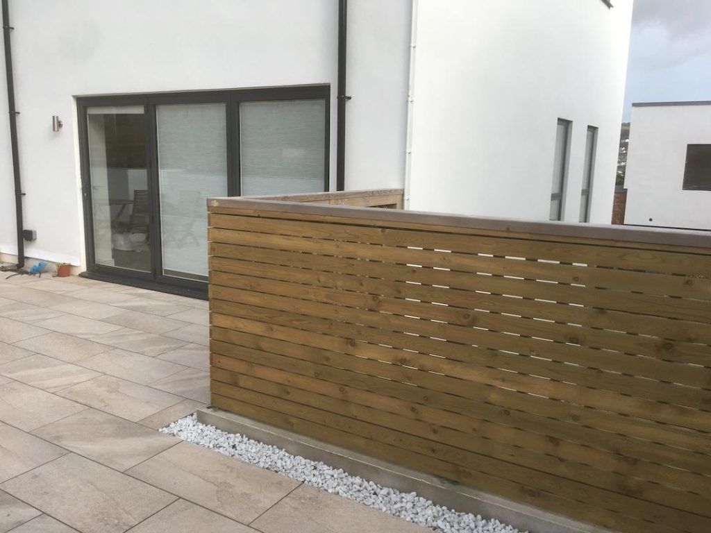 Garden Fence With Horizontal Slats